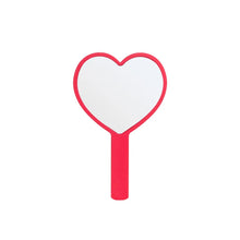 Load image into Gallery viewer, Heart Shaped Hand-held Vanity Mirror with Handle Portable Vanity Mirror Cute Small Mirror Portable Beauty Mirrors Cosmetic Tools