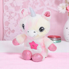 Load image into Gallery viewer, SleepySprout Glow™- a cuddly unicorn plush that lights up the night with a shimmering, starry sky of wonder and comfort."