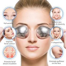 Load image into Gallery viewer, 2PCS Ice Globes Spoon Massager Facial Skin Care Freeze Tool Stainless Steel Face Beauty Cryo Roller Cooling Massage Spa Ball
