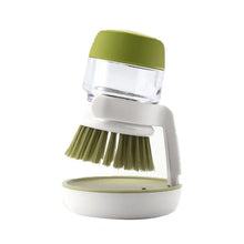 Load image into Gallery viewer, Soap Dispenser Palm Dish Brush Equipped with Storage Bracket Bowl Cleaning Tool with Drainage Base Kitchen Utensils for Cookware
