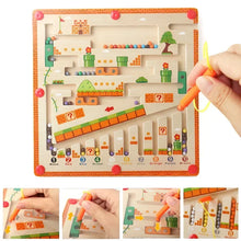 Load image into Gallery viewer, Labyrinthe magnétique en bois pour enfants, jouets éducatifs d&#39;apprentissage,
