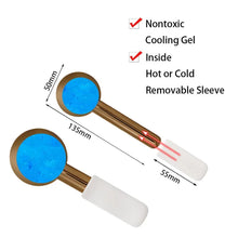 Load image into Gallery viewer, 2PCS Ice Globes Spoon Massager Facial Skin Care Freeze Tool Stainless Steel Face Beauty Cryo Roller Cooling Massage Spa Ball
