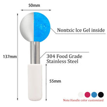 Load image into Gallery viewer, 2PCS Ice Globes Spoon Massager Facial Skin Care Freeze Tool Stainless Steel Face Beauty Cryo Roller Cooling Massage Spa Ball
