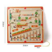 Load image into Gallery viewer, Labyrinthe magnétique en bois pour enfants, jouets éducatifs d&#39;apprentissage,

